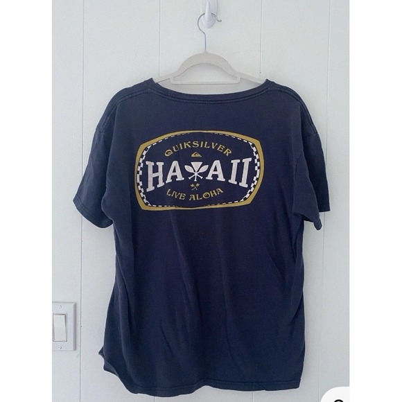 Lot of 2 Men's Large Tees Quicksilver Hawaii & Rip Curl Search Vibes Islands - Picture 3 of 8